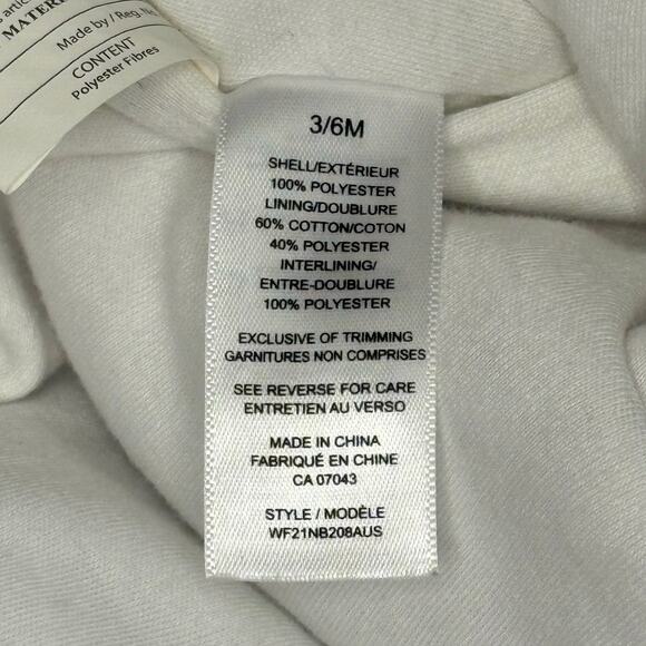 First Wish Infant One Piece Snowsuit Boys 3-6M Blue White Plush Layette Bunting - Picture 8 of 9